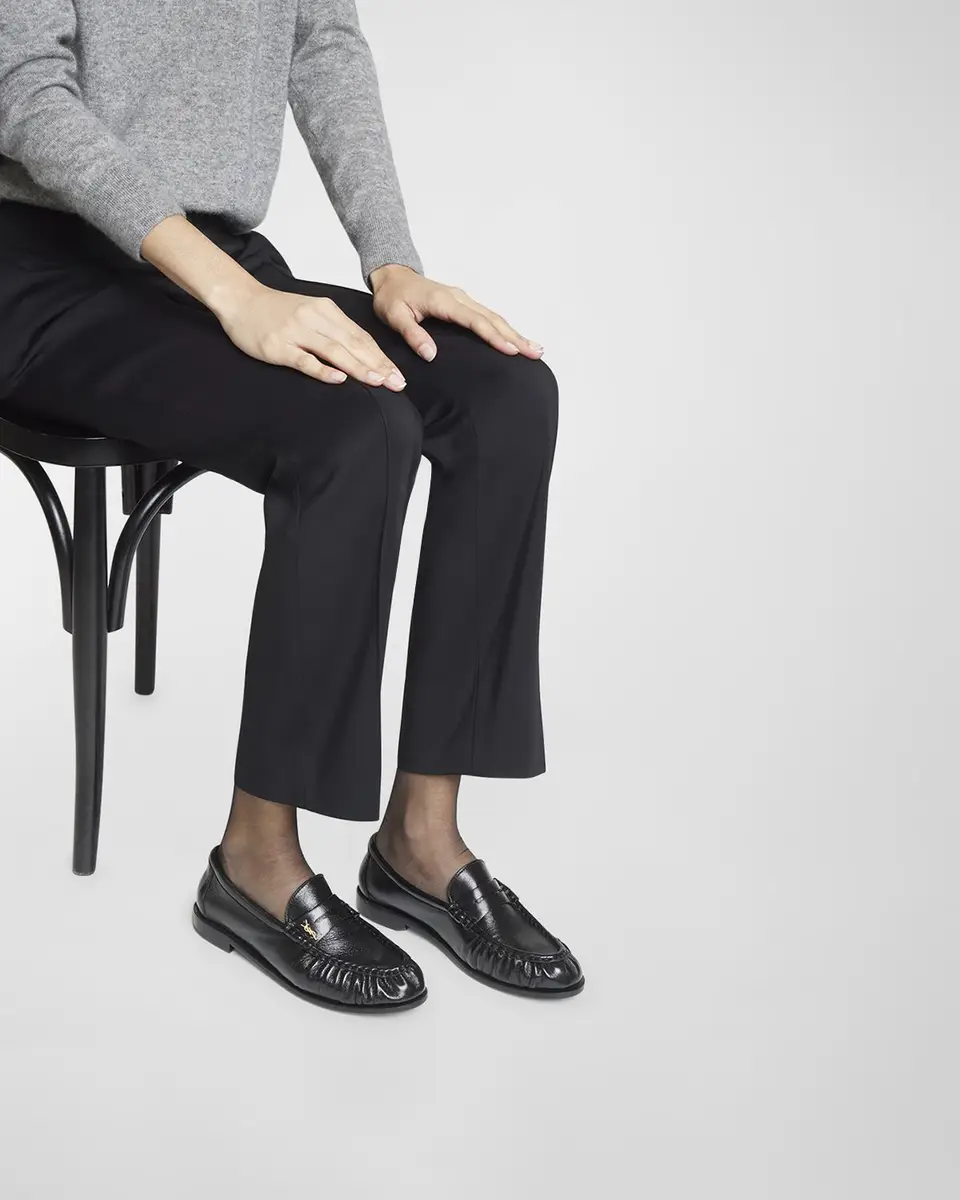 Saint Laurent Le Leather YSL Penny Loafers | Thumbnail 2 Saint Laurent Le Leather YSL Penny Loafers | Thumbnail 2