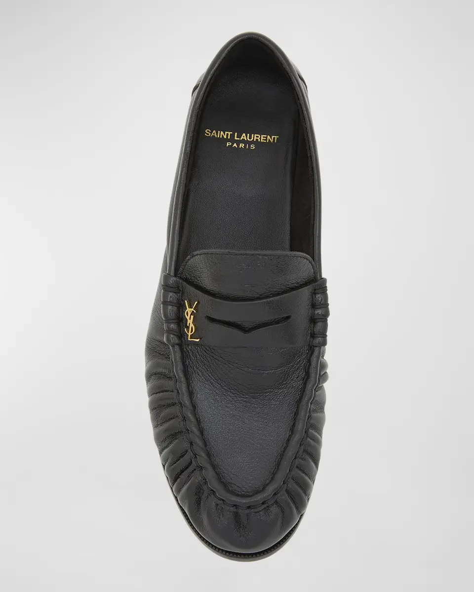 Saint Laurent Le Leather YSL Penny Loafers | Thumbnail 5 Saint Laurent Le Leather YSL Penny Loafers | Thumbnail 5