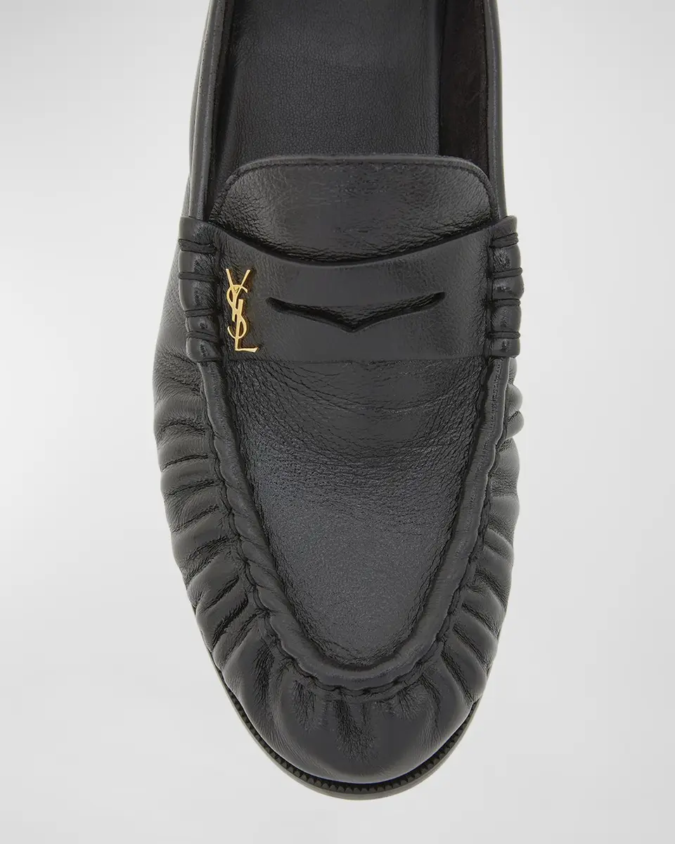 Saint Laurent Le Leather YSL Penny Loafers | Thumbnail 6 Saint Laurent Le Leather YSL Penny Loafers | Thumbnail 6