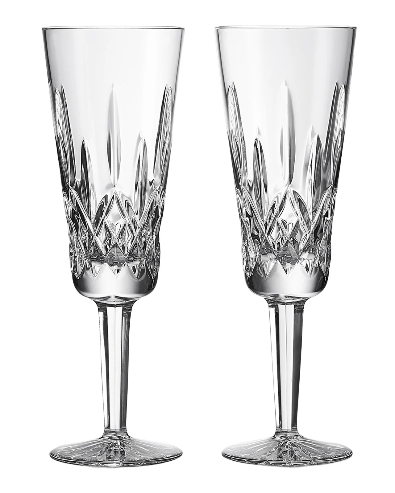 Waterford Crystal Lismore Champagne Flutes, Set of 2