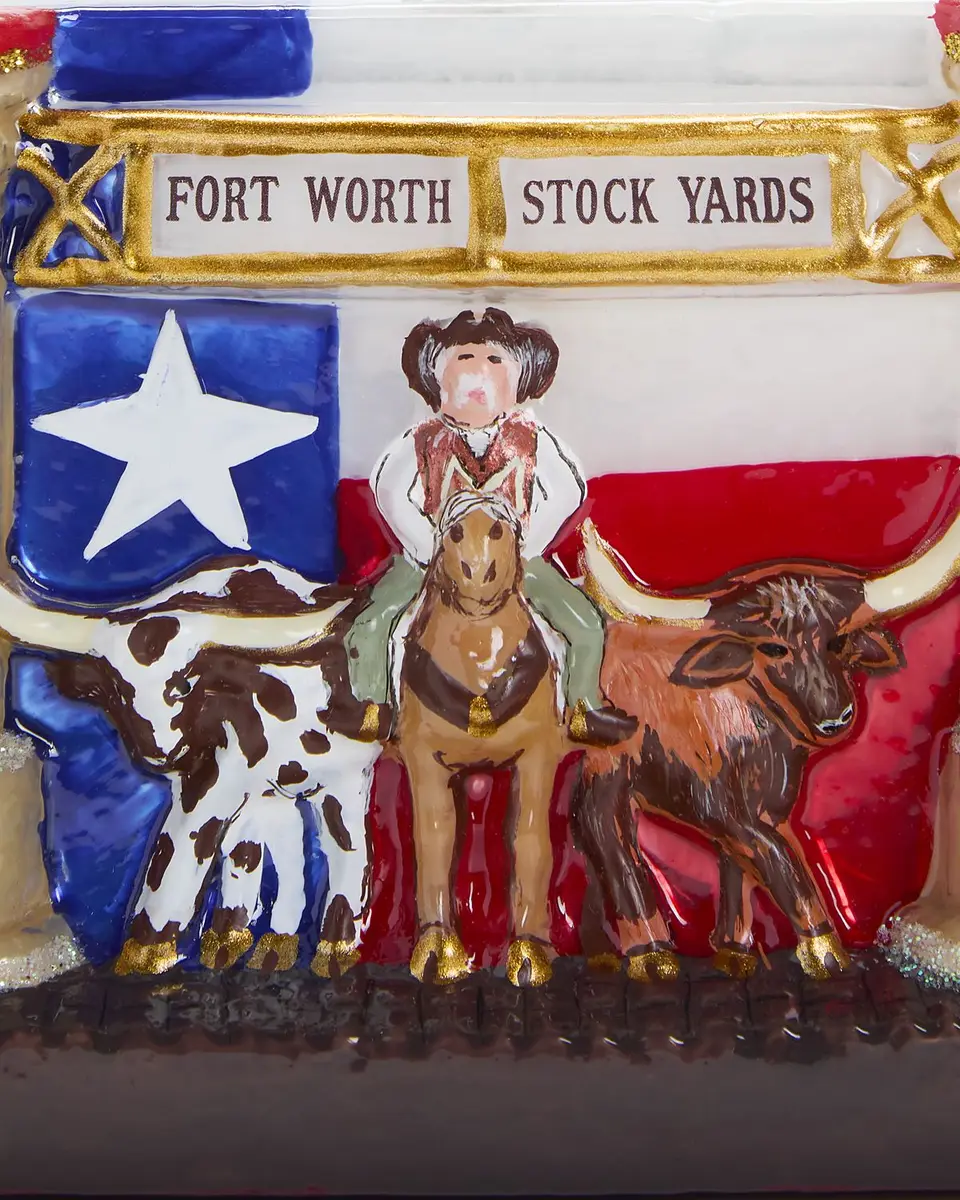 Exclusive Fort Worth Stockyards Christmas Ornament | Thumbnail 2 Exclusive Fort Worth Stockyards Christmas Ornament | Thumbnail 2