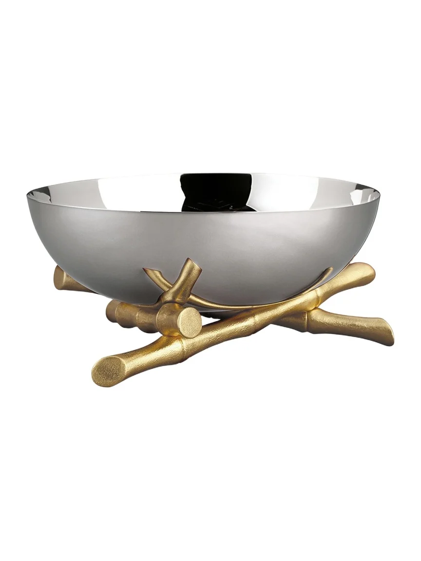 L'Objet Bambou 24K Gold-Plated Bowl, 12" Round