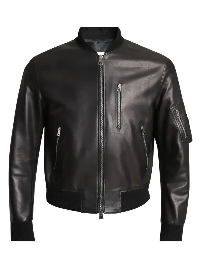 Givenchy Men's Leather Shrunken Jacket