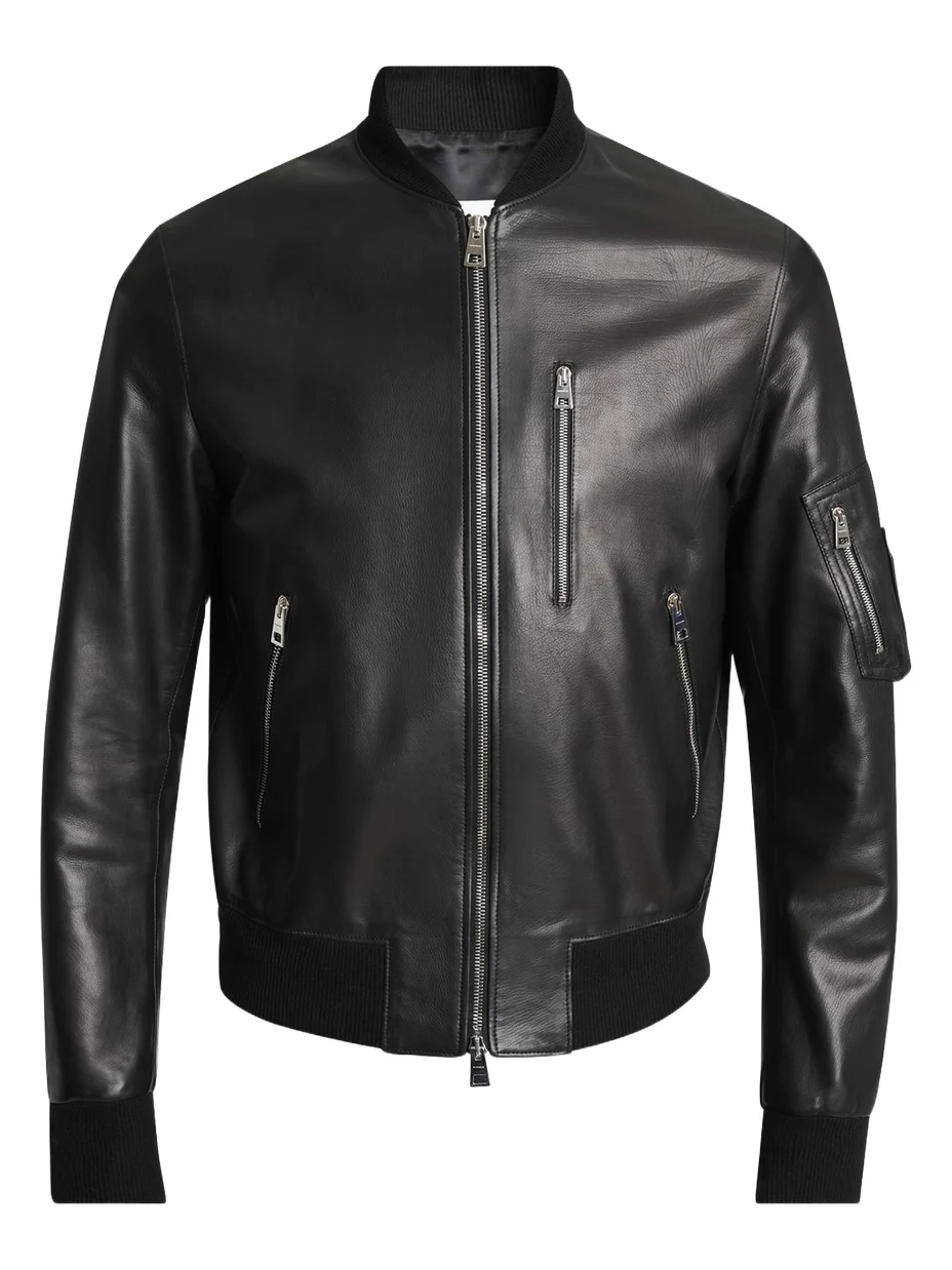 Givenchy Men's Leather Shrunken Jacket