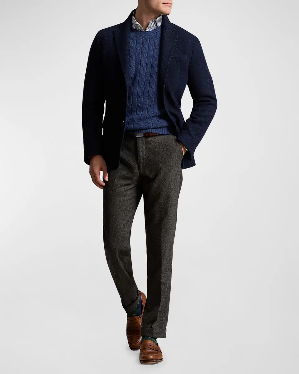Polo Ralph Lauren Men's Tailored-Fit Soft Herringbone Jacket | Thumbnail 3 Polo Ralph Lauren Men's Tailored-Fit Soft Herringbone Jacket | Thumbnail 3