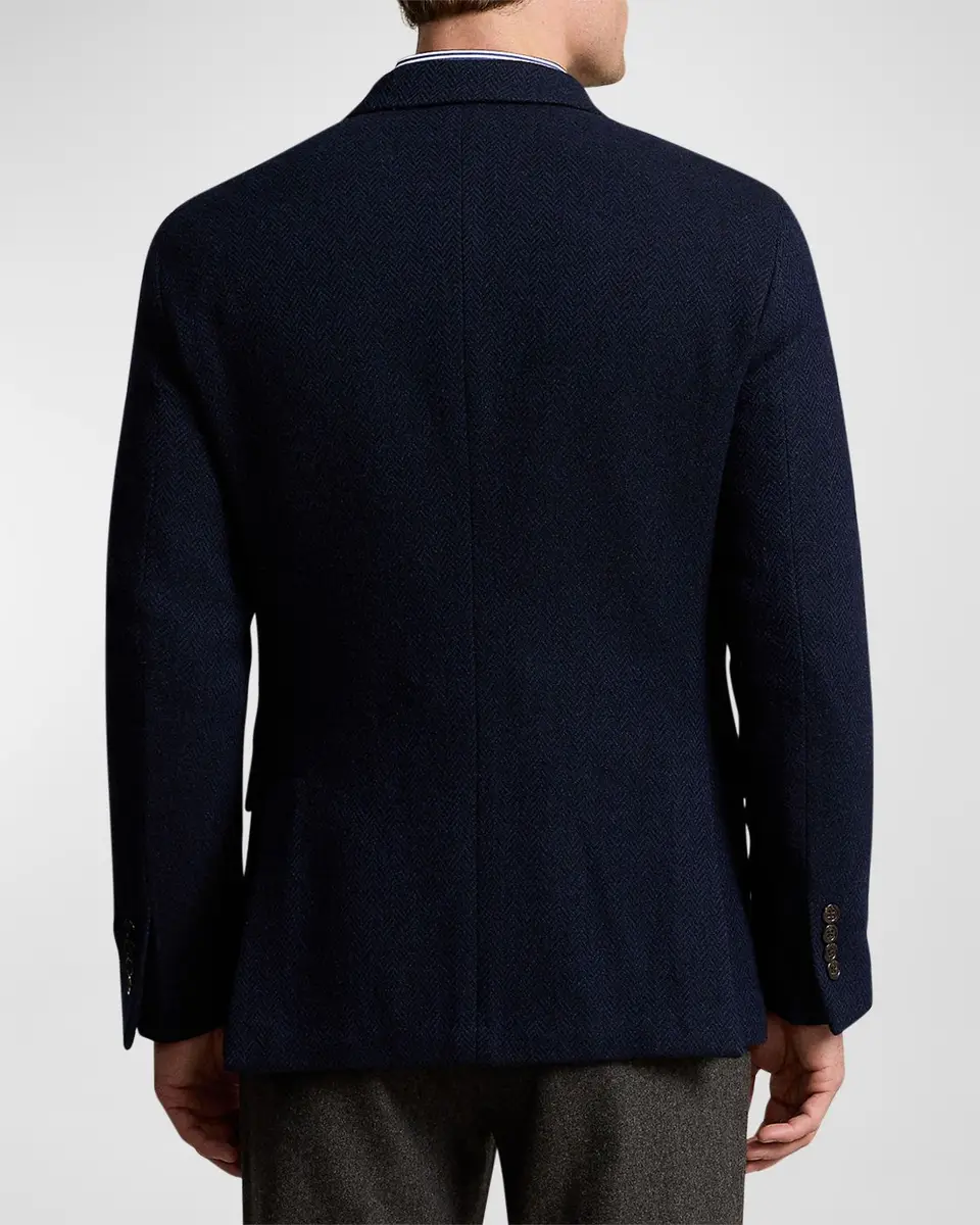 Polo Ralph Lauren Men's Tailored-Fit Soft Herringbone Jacket | Thumbnail 4 Polo Ralph Lauren Men's Tailored-Fit Soft Herringbone Jacket | Thumbnail 4