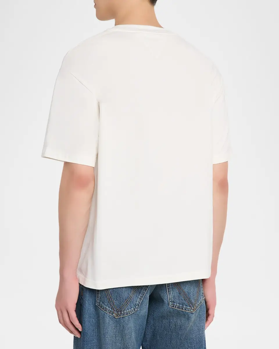 Bottega Veneta Men's Pima Cotton Jersey Intrecciato-Pocket T-Shirt | Thumbnail 3 Bottega Veneta Men's Pima Cotton Jersey Intrecciato-Pocket T-Shirt | Thumbnail 3