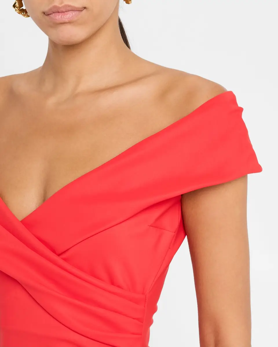 Chiara Boni La Petite Robe Nagab Off-Shoulder Bodycon Midi Dress | Thumbnail 5 Chiara Boni La Petite Robe Nagab Off-Shoulder Bodycon Midi Dress | Thumbnail 5