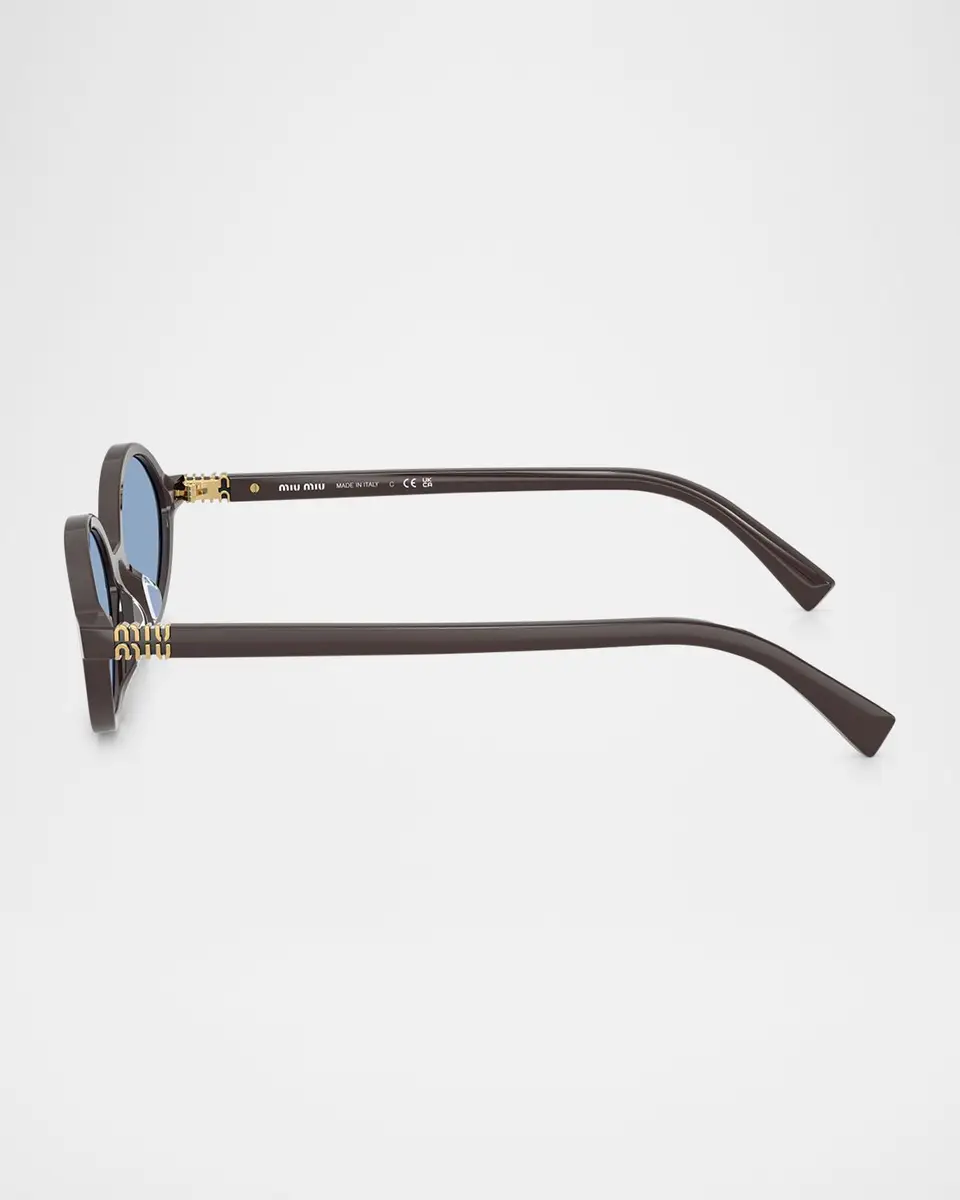 Miu Miu Acetate Oval Sunglasses | Thumbnail 4