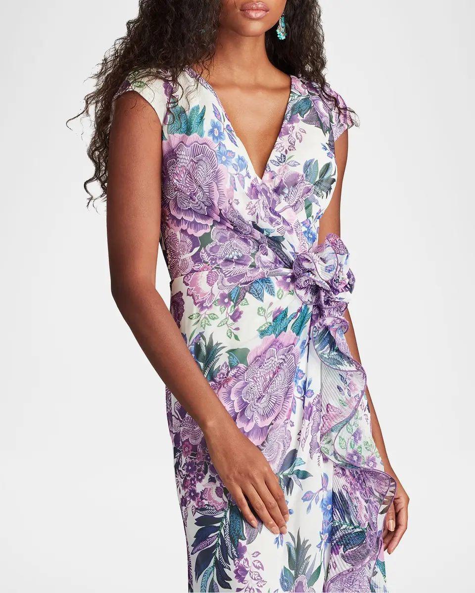 Tadashi Shoji Floral-Print Ruffle Gown | Thumbnail 5