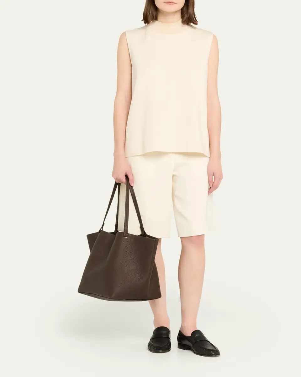 The Row Park Tote Three in Lux Grained Calfskin | Thumbnail 9 The Row Park Tote Three in Lux Grained Calfskin | Thumbnail 9