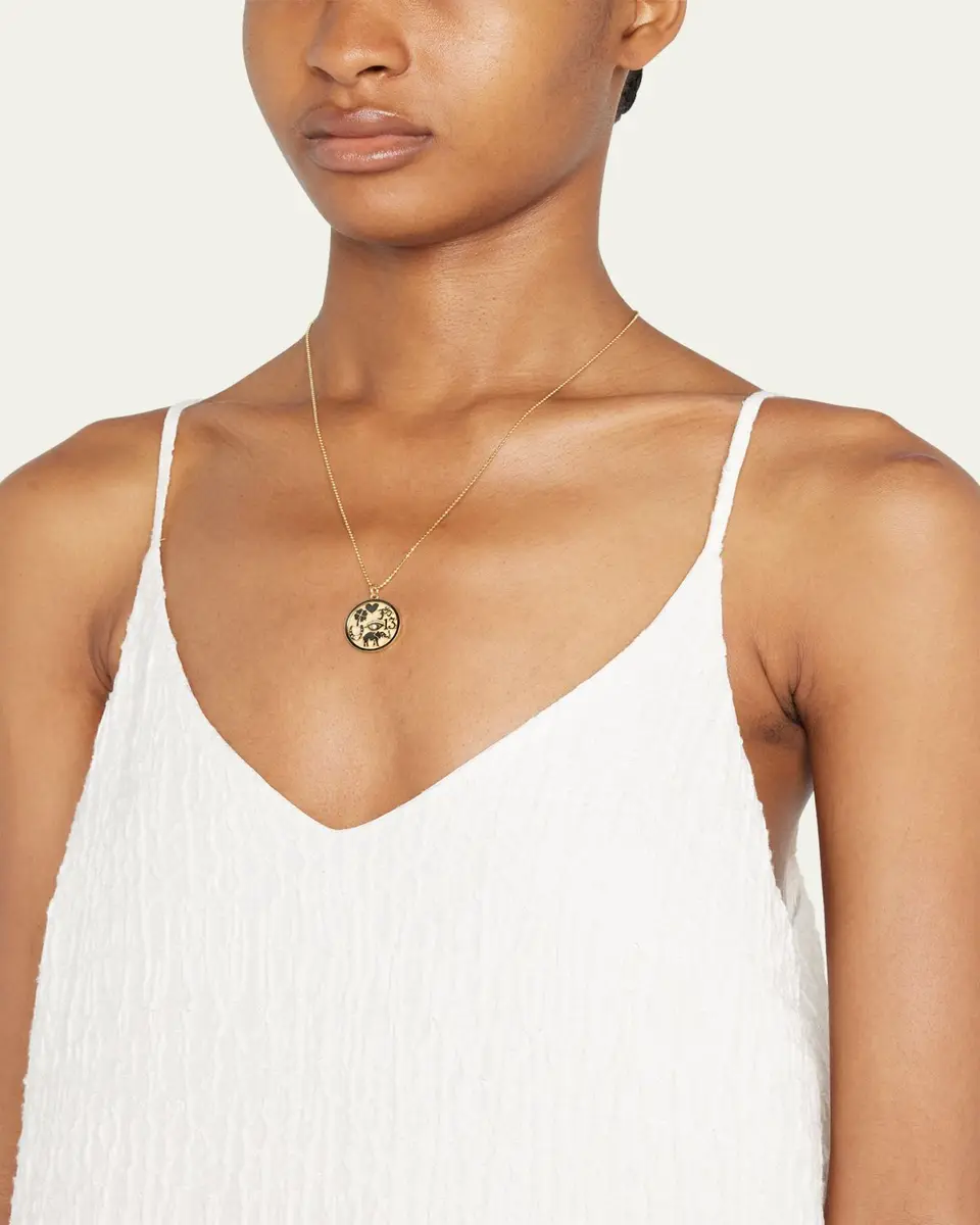 Jennifer Meyer 18k Good Luck Pendant Necklace with Diamonds | Thumbnail 2