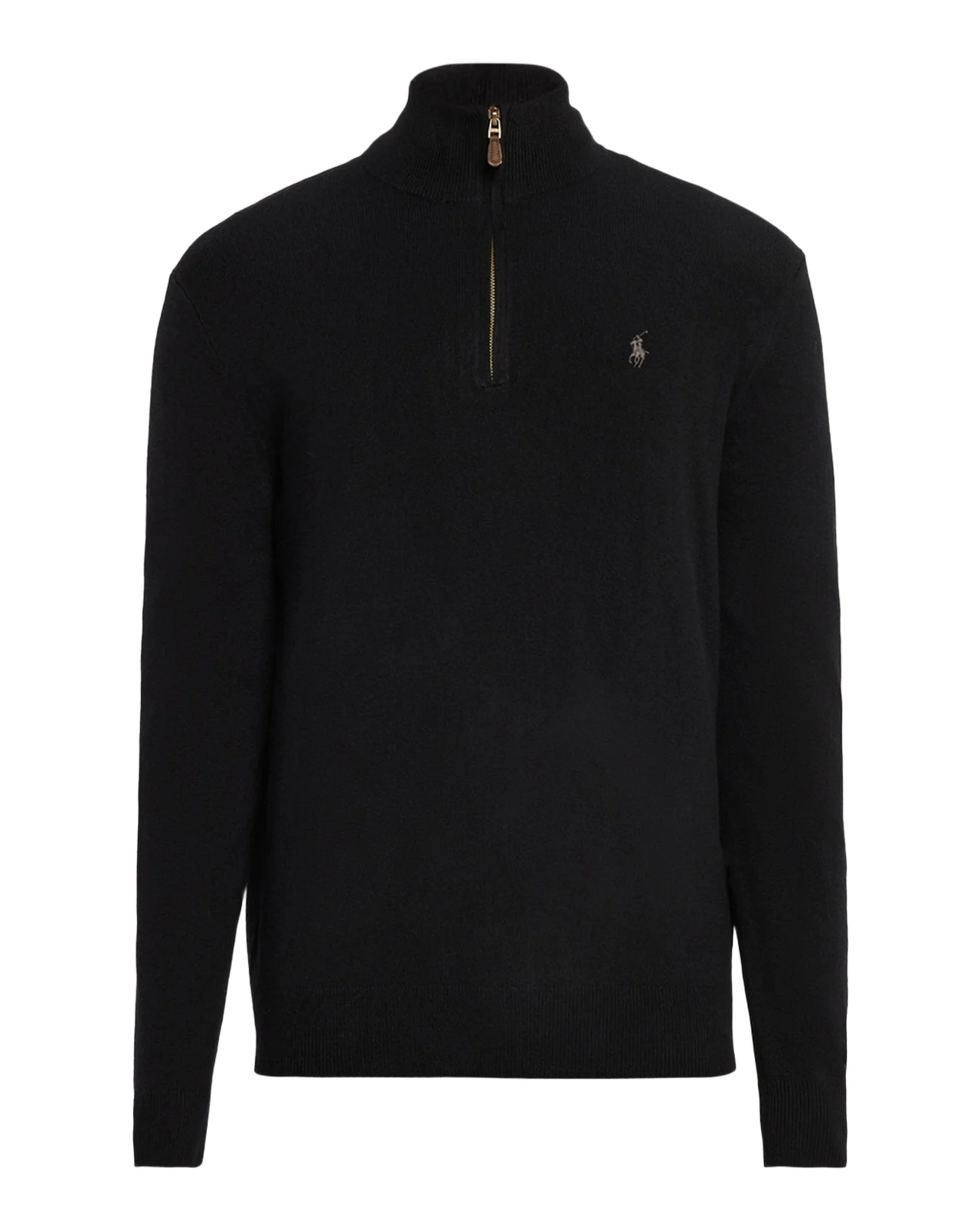 Men's Wool Embroidered Pony Quarter-Zip Sweater Men's Wool Embroidered Pony Quarter-Zip Sweater