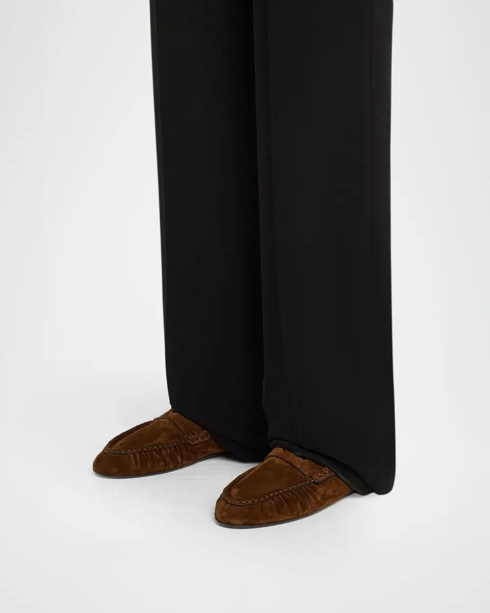 Saint Laurent Le Loafer Suede Penny Loafer Mules | Thumbnail 2 Saint Laurent Le Loafer Suede Penny Loafer Mules | Thumbnail 2