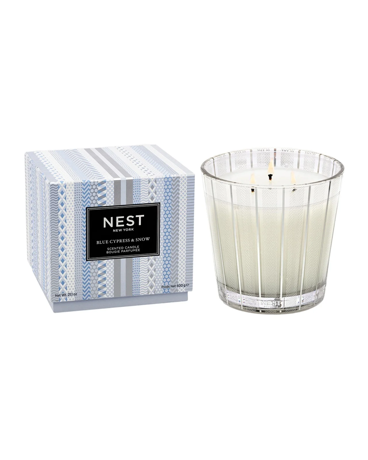 NEST New York Blue Cypress & Snow 3-Wick Candle, 21 oz.