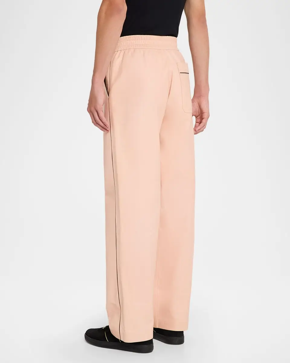 Tom Ford Men's Napa Leather Straight-Leg Pull-On Pants | Thumbnail 3