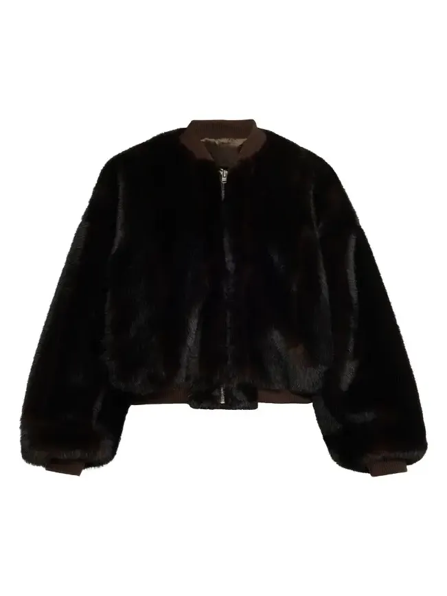 Faux Fur Bomber Jacket Faux Fur Bomber Jacket