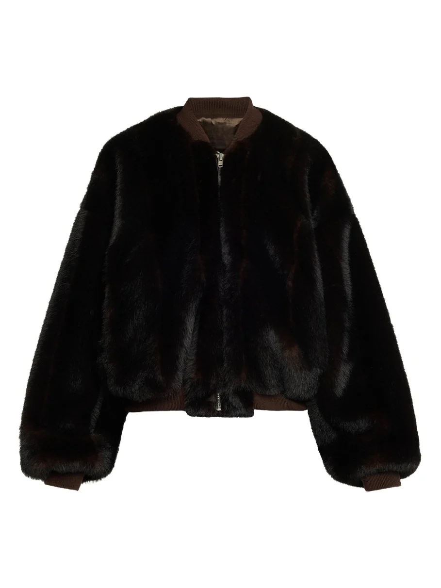 Faux Fur Bomber Jacket