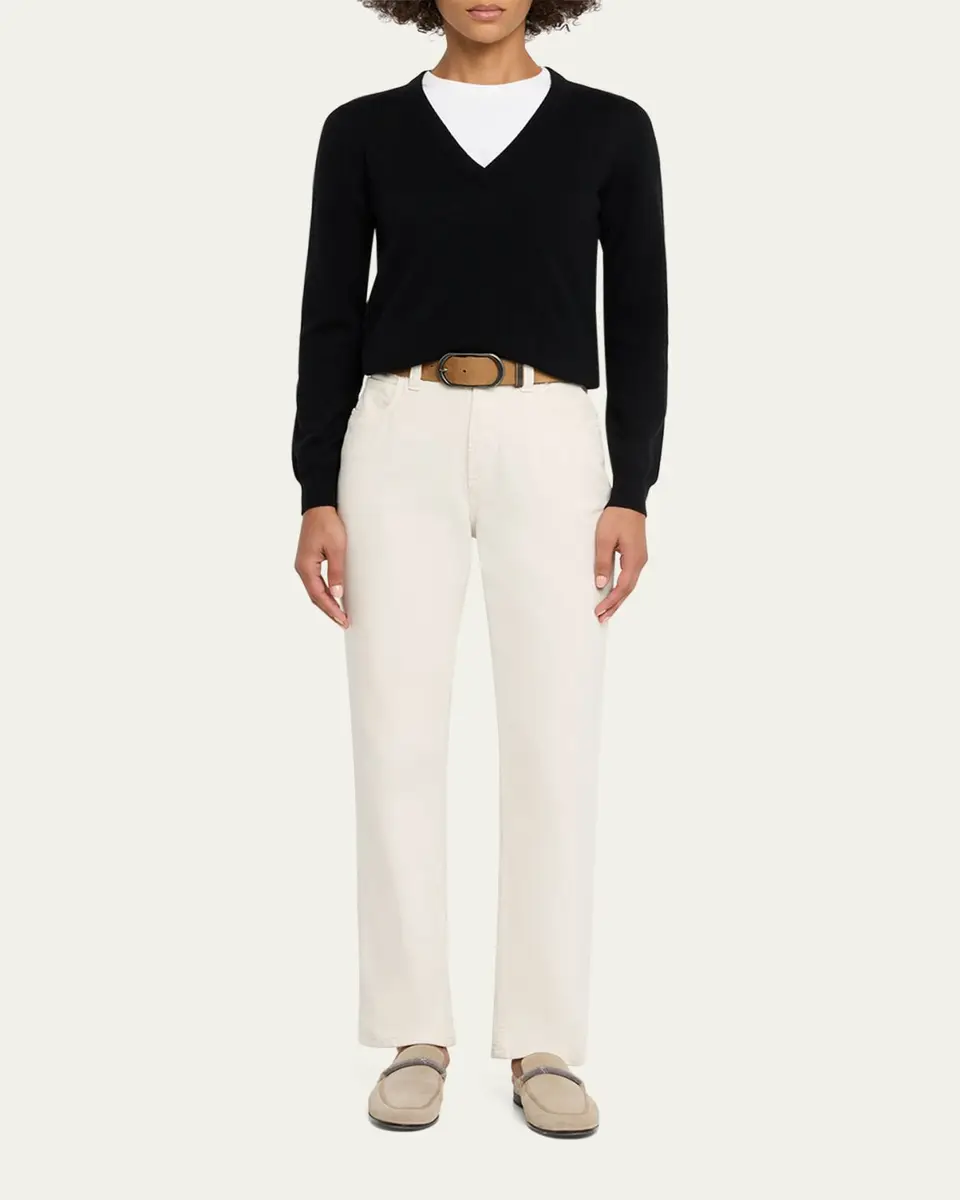 Brunello Cucinelli V-Neck Cashmere Sweater | Thumbnail 2
