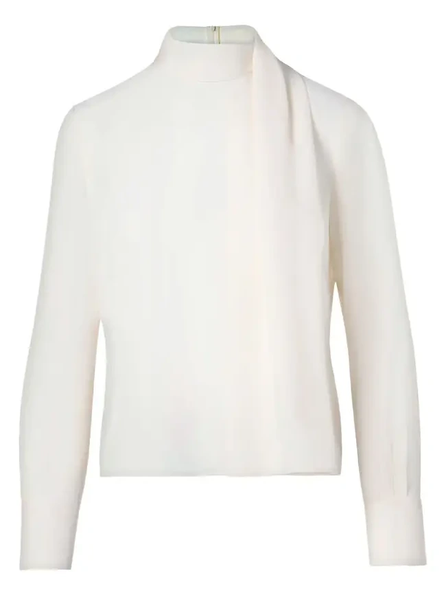Long-Sleeve Silk Scarf Blouse Long-Sleeve Silk Scarf Blouse