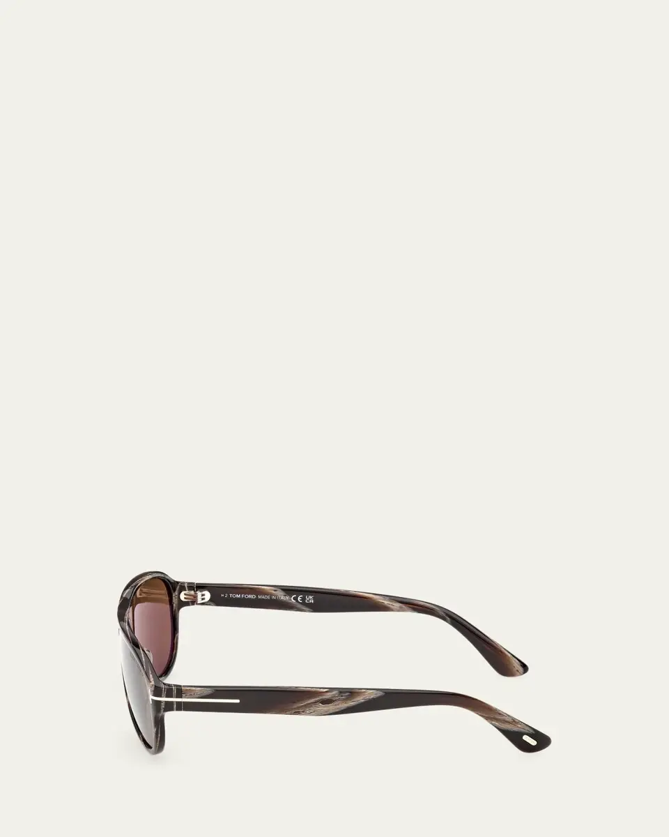 Tom Ford Men's Samuele Acetate Aviator Sunglasses | Thumbnail 3