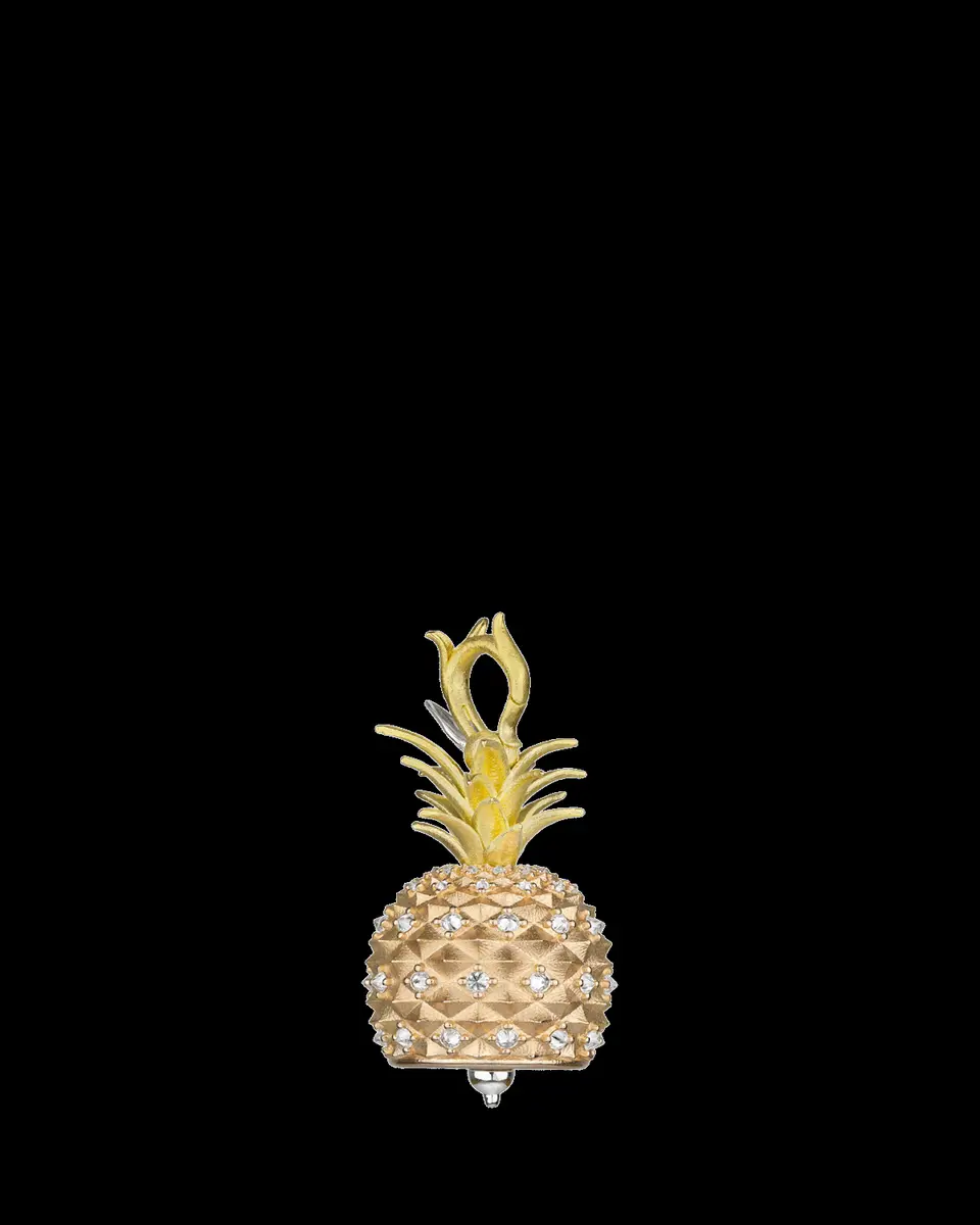Paul Morelli 18K Two-Tone Gold Diamond Pineapple Meditation Bell, 0.85tcw | Thumbnail 2