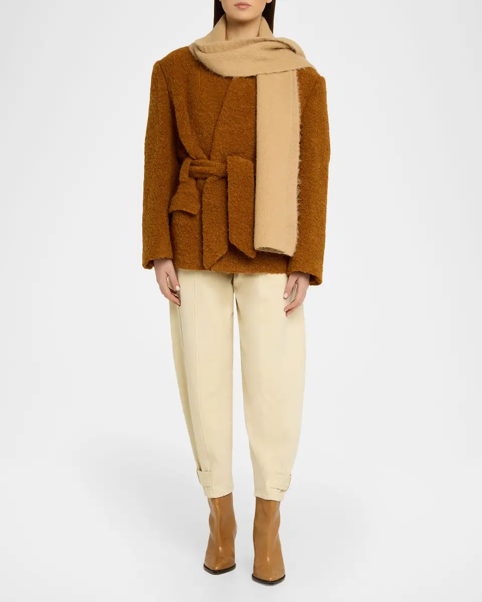 Isabel Marant Peliz Baby Alpaca-Blend Scarf | Thumbnail 2