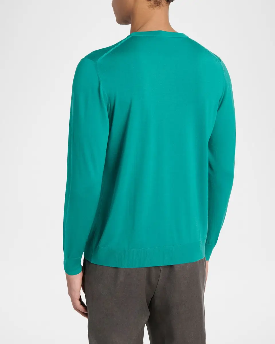 Kiton Men's Wool Crewneck Sweater | Thumbnail 2 Kiton Men's Wool Crewneck Sweater | Thumbnail 2