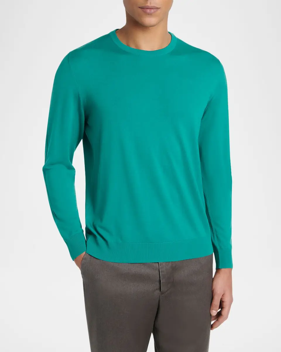 Kiton Men's Wool Crewneck Sweater | Thumbnail 3 Kiton Men's Wool Crewneck Sweater | Thumbnail 3