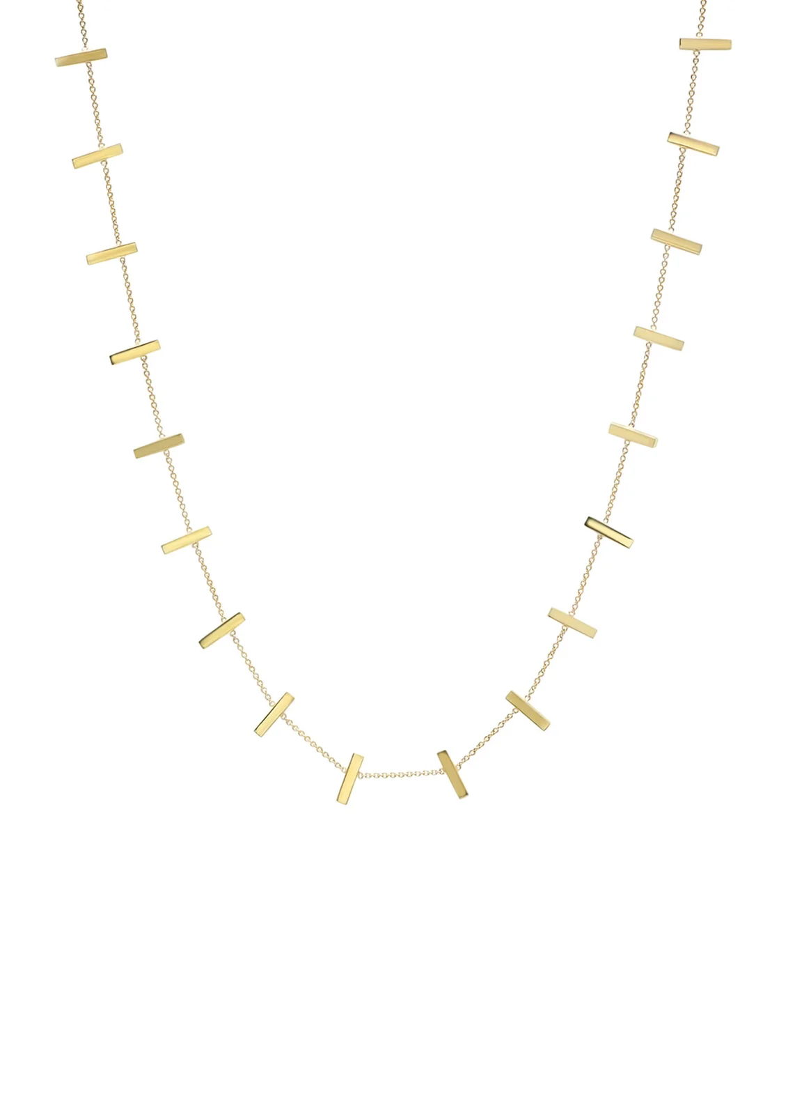 Jennifer Meyer Cross Bar Necklace in Yellow Gold