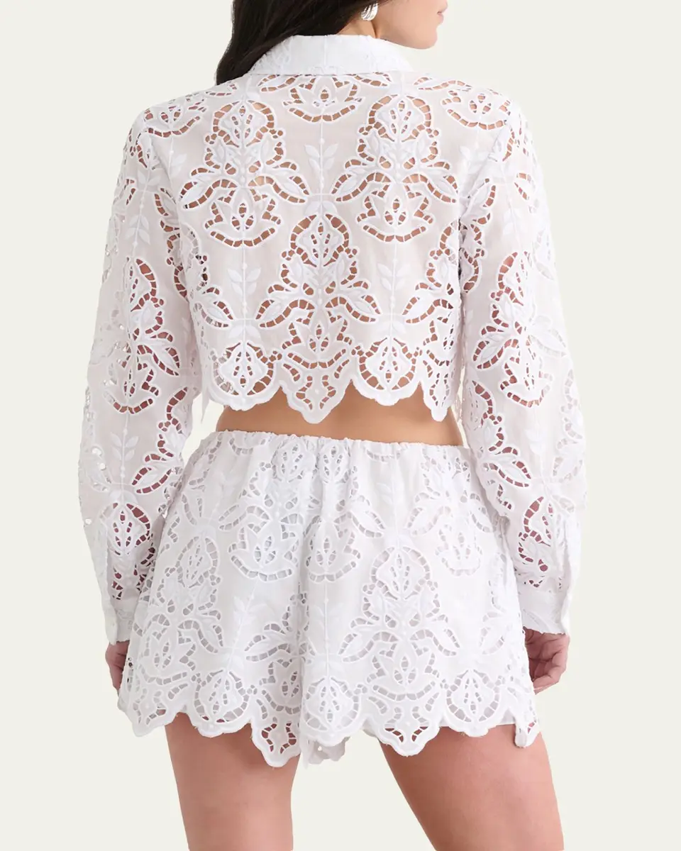 Toccin Jilly Embroidered Cropped Blouse | Thumbnail 3 Toccin Jilly Embroidered Cropped Blouse | Thumbnail 3