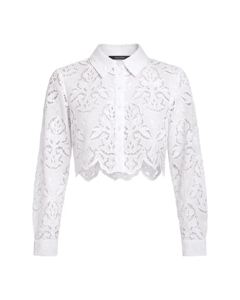 Toccin Jilly Embroidered Cropped Blouse