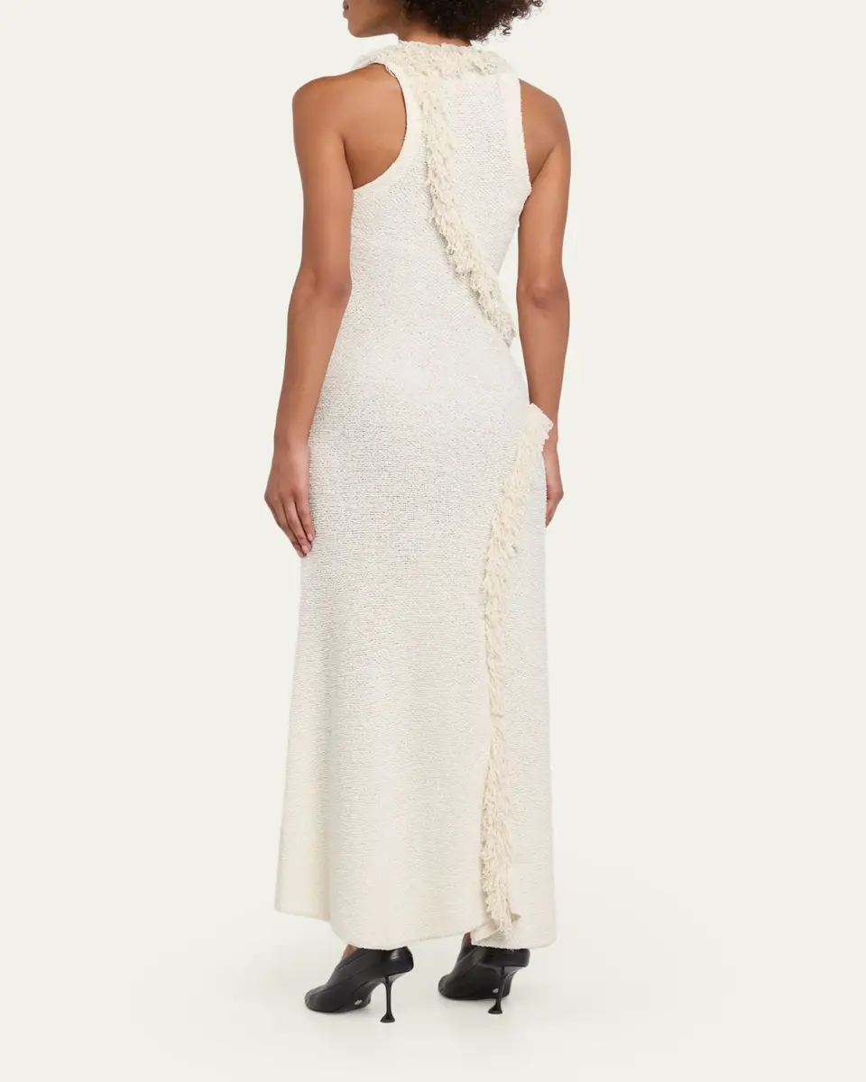 Proenza Schouler Nilo Textured Wool Long Sleeveless Dress | Thumbnail 3 Proenza Schouler Nilo Textured Wool Long Sleeveless Dress | Thumbnail 3