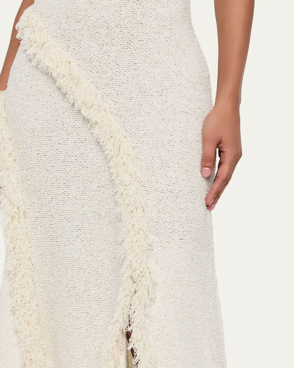 Proenza Schouler Nilo Textured Wool Long Sleeveless Dress | Thumbnail 5 Proenza Schouler Nilo Textured Wool Long Sleeveless Dress | Thumbnail 5