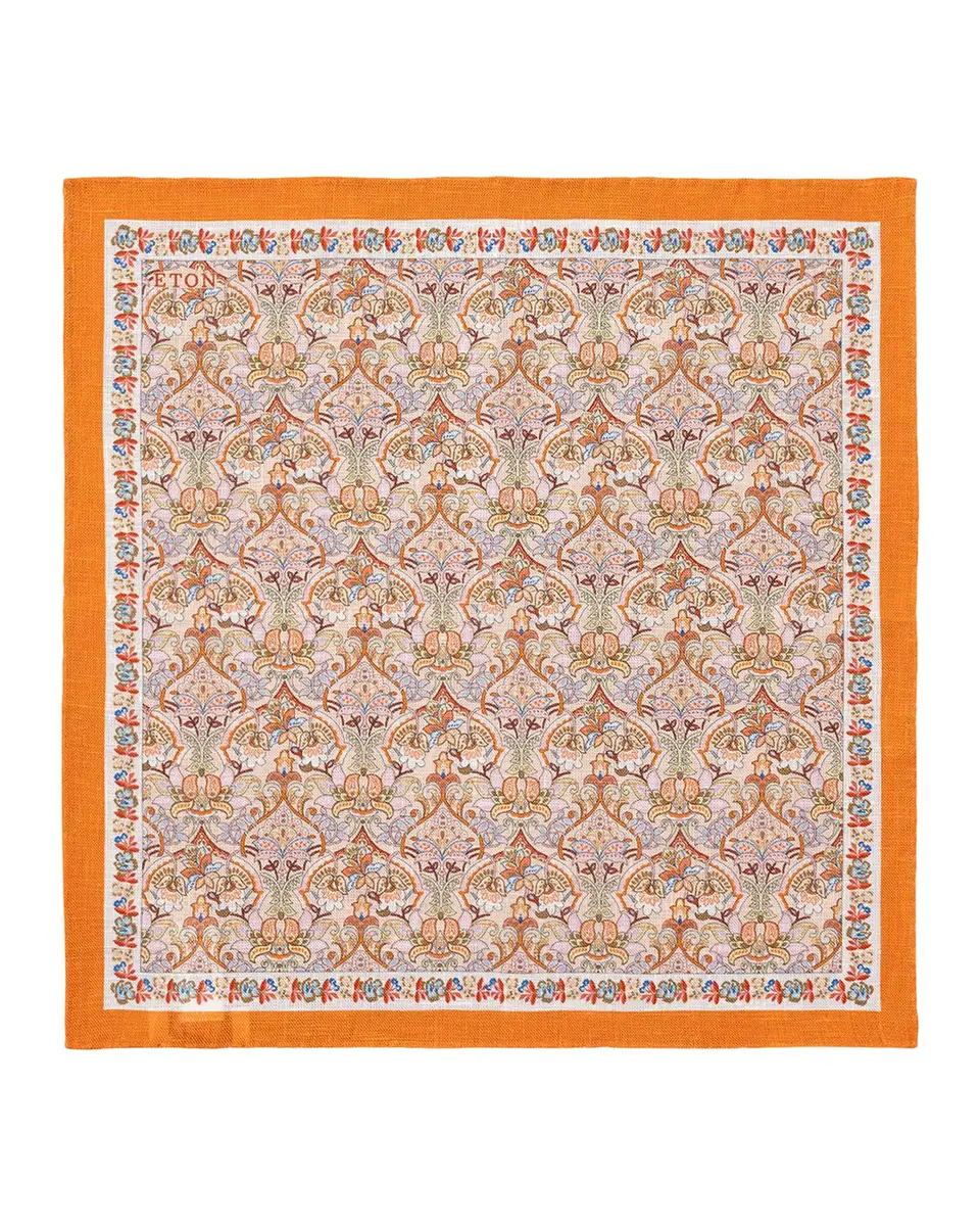 Eton Men's Floral Linen Pocket Square | Thumbnail 3 Eton Men's Floral Linen Pocket Square | Thumbnail 3