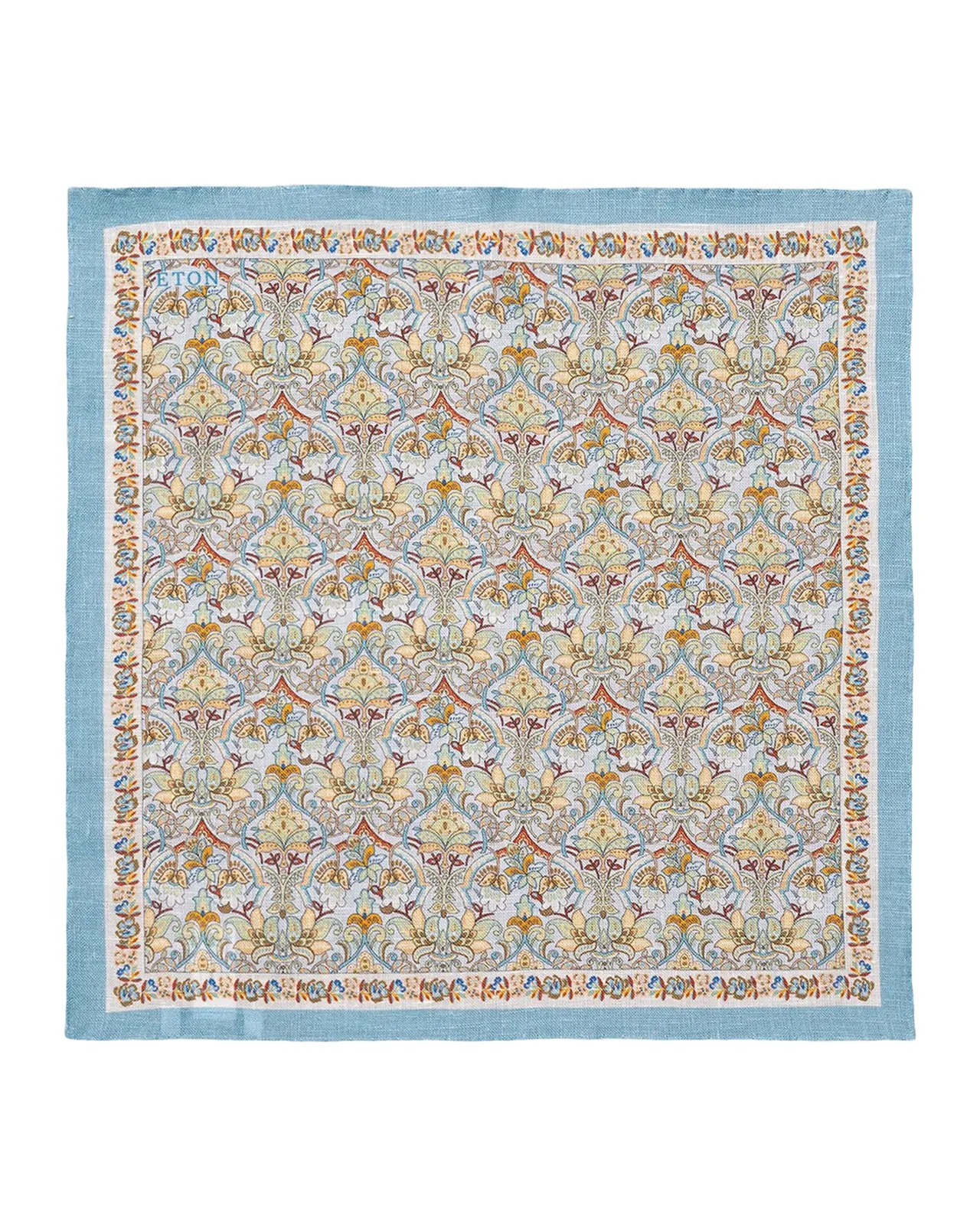 Men's Floral Linen Pocket Square