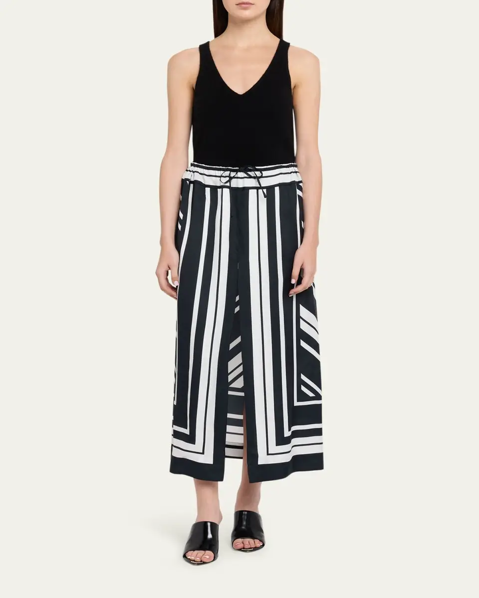 Brandon Maxwell Jameson A-Line Viscose Skirt | Thumbnail 2 Brandon Maxwell Jameson A-Line Viscose Skirt | Thumbnail 2