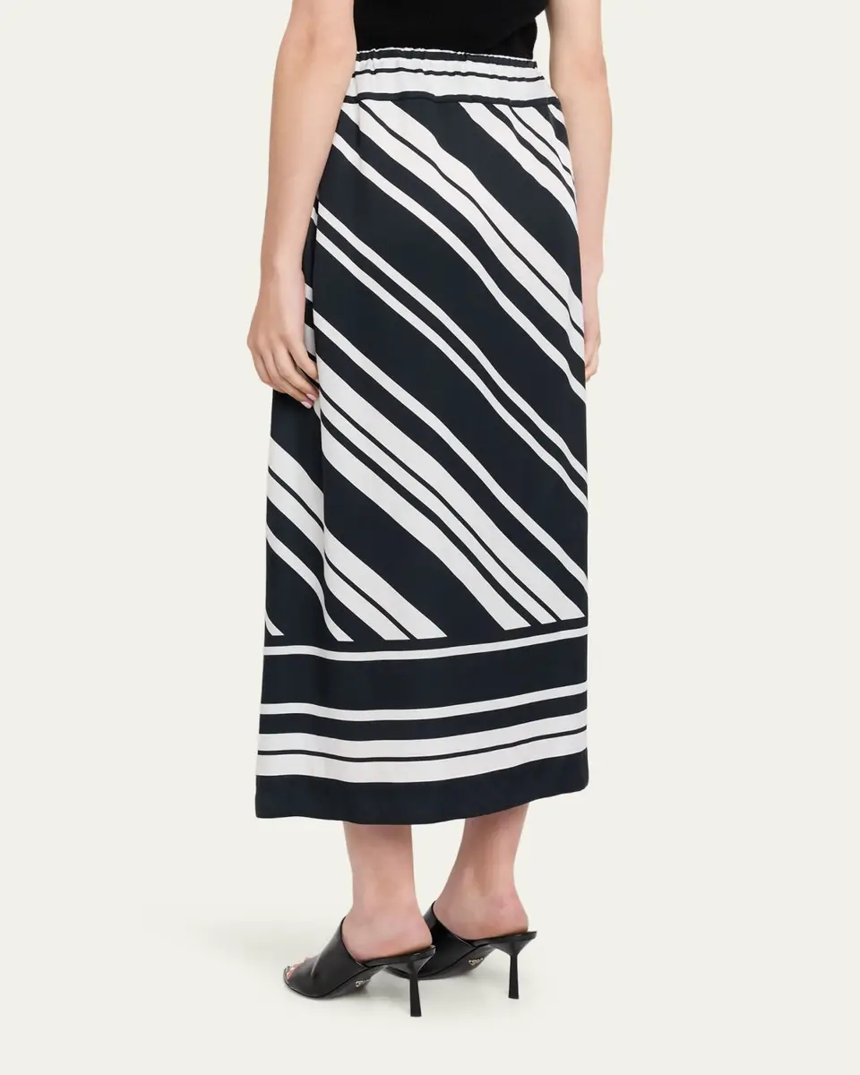 Brandon Maxwell Jameson A-Line Viscose Skirt | Thumbnail 3 Brandon Maxwell Jameson A-Line Viscose Skirt | Thumbnail 3