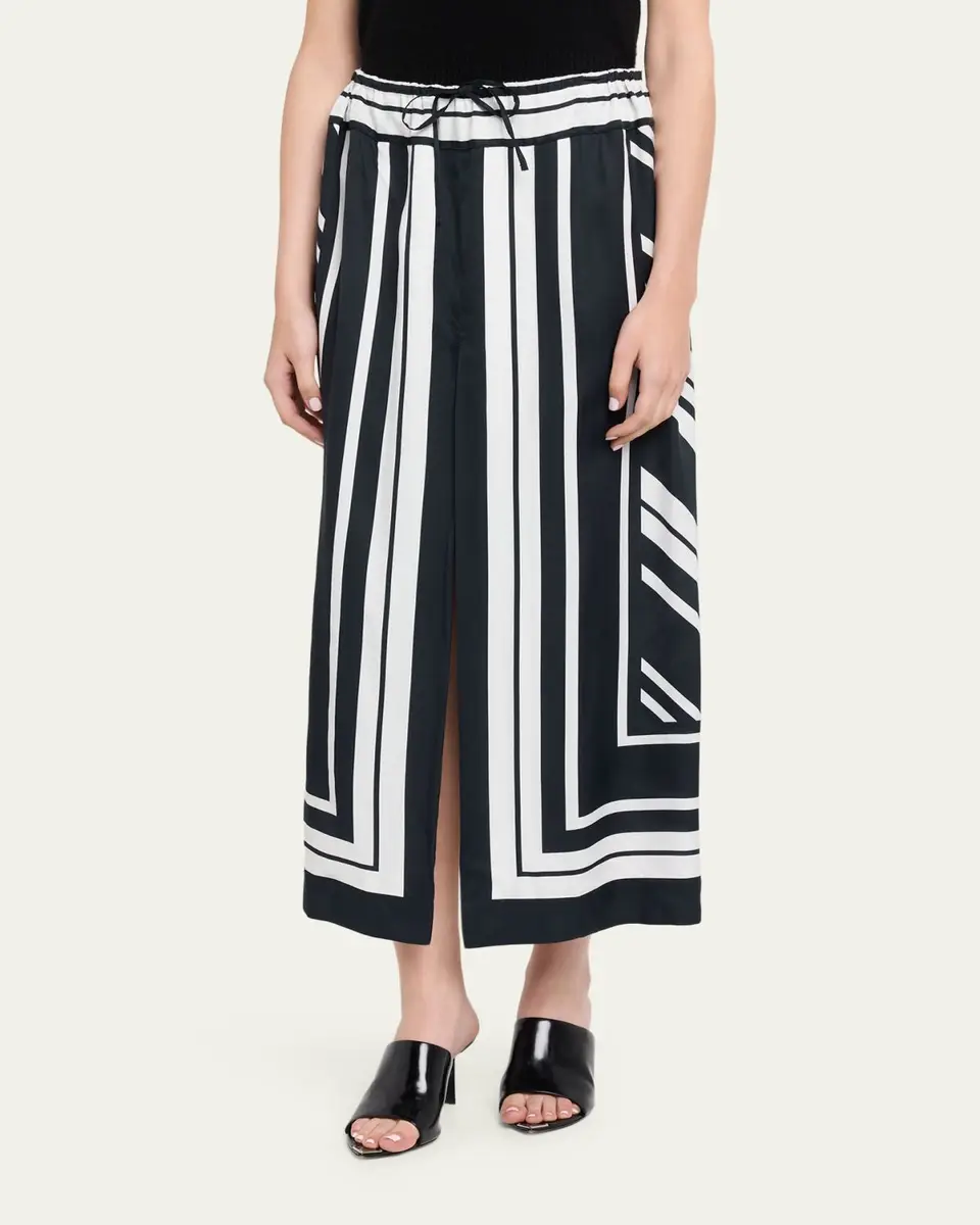 Brandon Maxwell Jameson A-Line Viscose Skirt | Thumbnail 4 Brandon Maxwell Jameson A-Line Viscose Skirt | Thumbnail 4