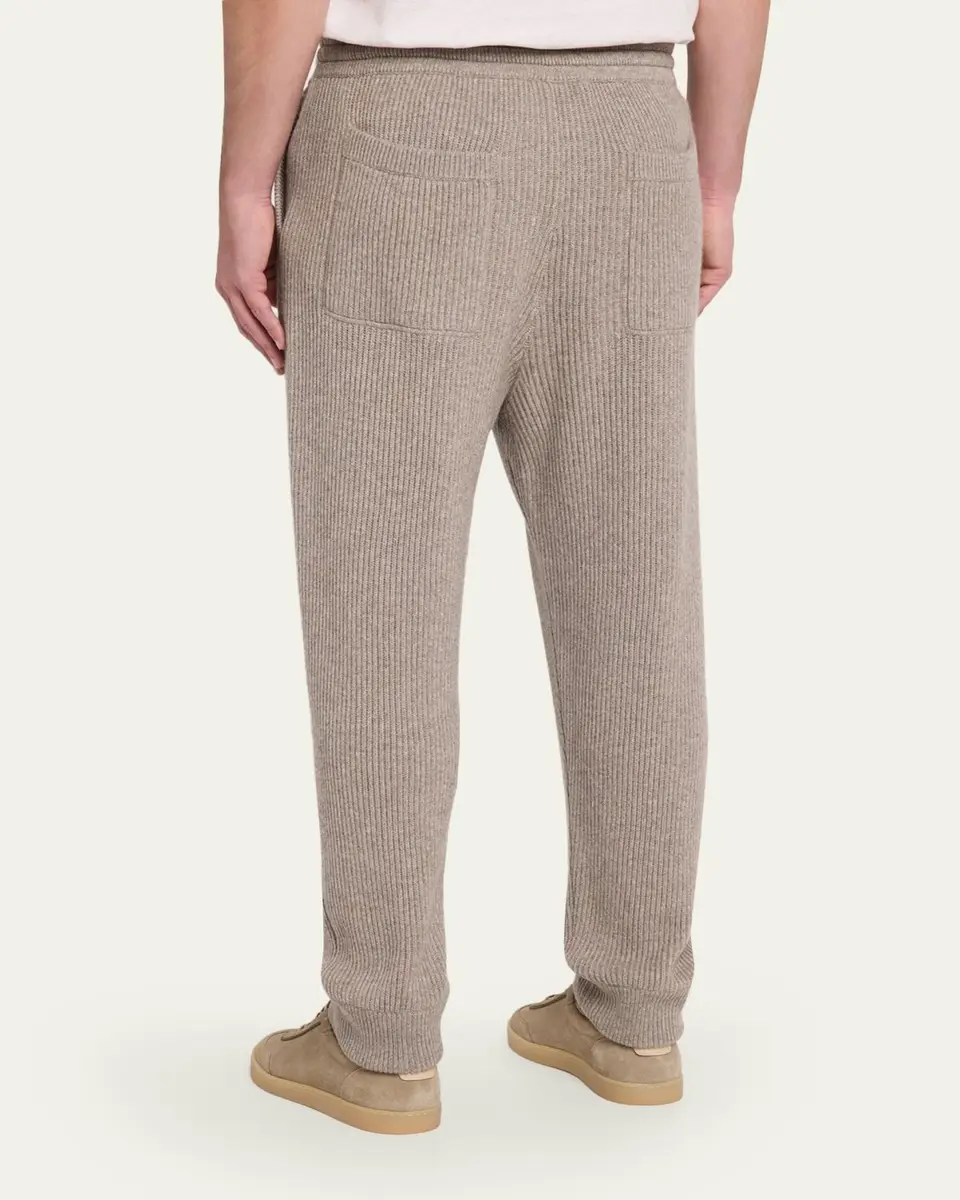 Brunello Cucinelli Men's Cashmere Rib Full-Zip Hoodie | Thumbnail 3 Brunello Cucinelli Men's Cashmere Rib Full-Zip Hoodie | Thumbnail 3