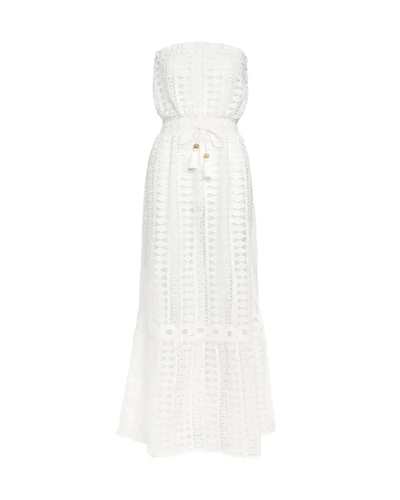 Henrietta Embroidered Strapless Maxi Dress Henrietta Embroidered Strapless Maxi Dress