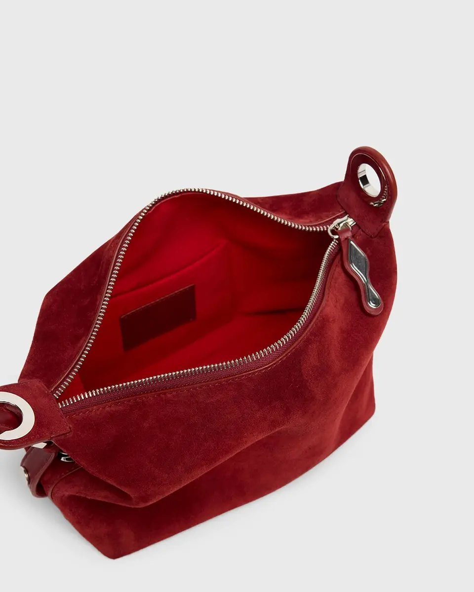 Christian Louboutin Flo Suede Pouch Bag | Thumbnail 2 Christian Louboutin Flo Suede Pouch Bag | Thumbnail 2