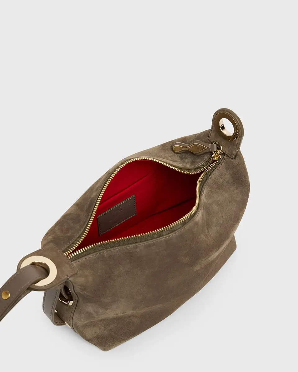 Christian Louboutin Flo Suede Pouch Bag | Thumbnail 4 Christian Louboutin Flo Suede Pouch Bag | Thumbnail 4