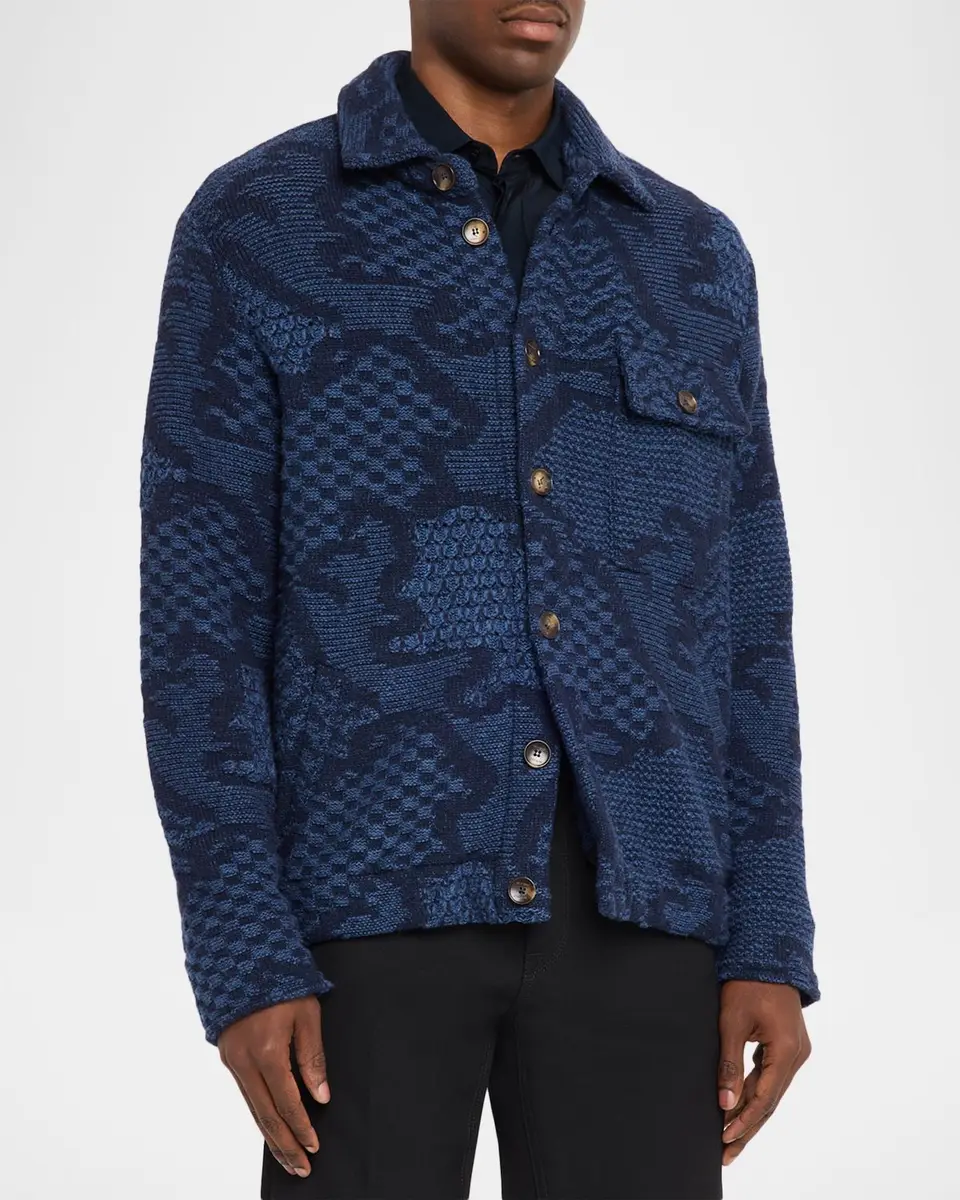 Etro Men's Roma Knitted Overshirt | Thumbnail 4