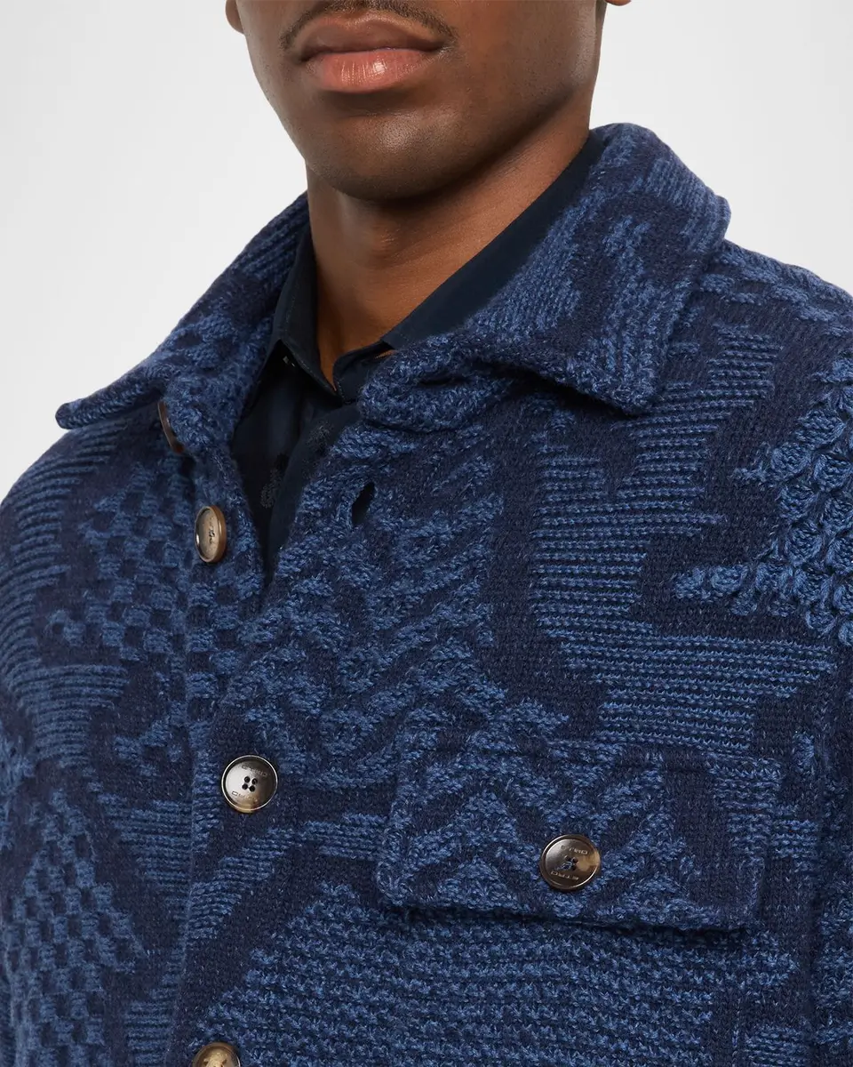Etro Men's Roma Knitted Overshirt | Thumbnail 5