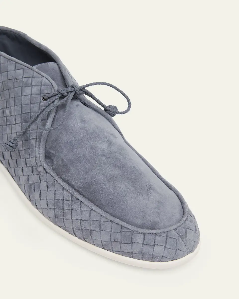 Bottega Veneta Men's Dawson Intrecciato Leather Chukka Boots | Thumbnail 4 Bottega Veneta Men's Dawson Intrecciato Leather Chukka Boots | Thumbnail 4