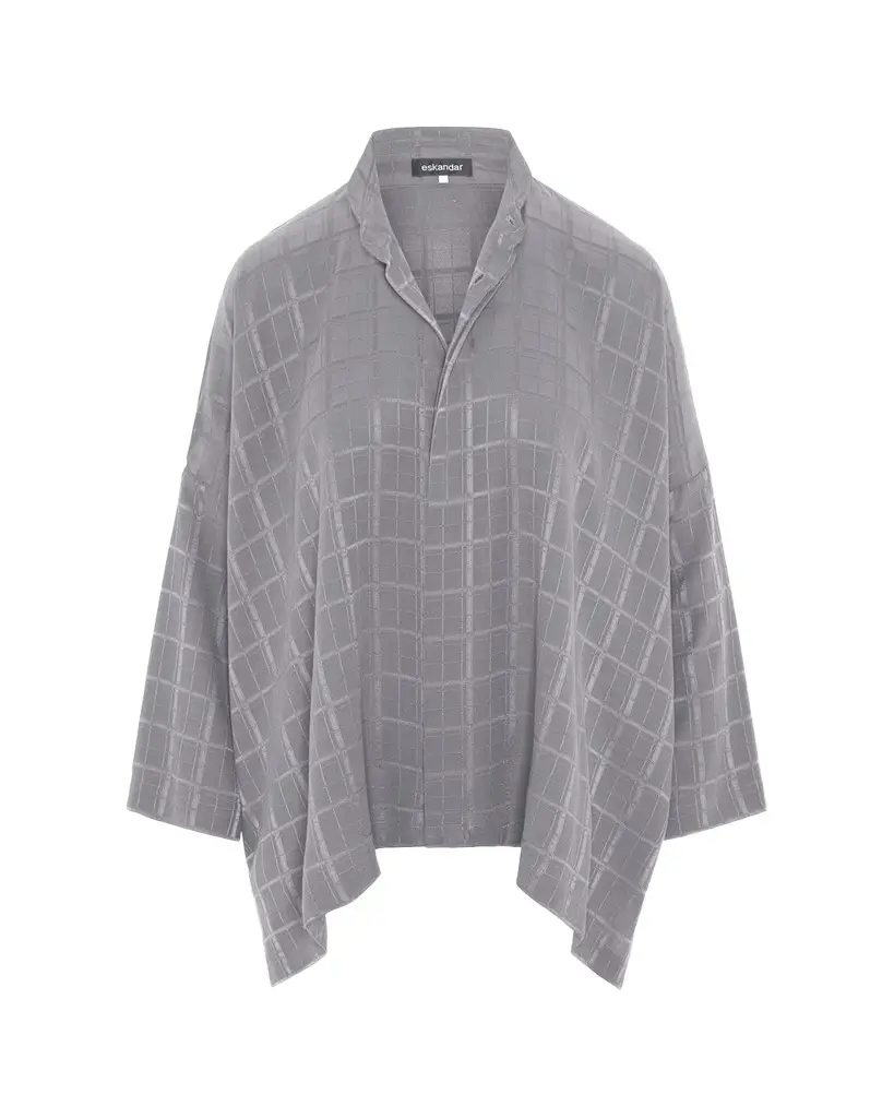Eskandar Jacquard Silk Satin Shirt | Image 1 Eskandar Jacquard Silk Satin Shirt | Image 1