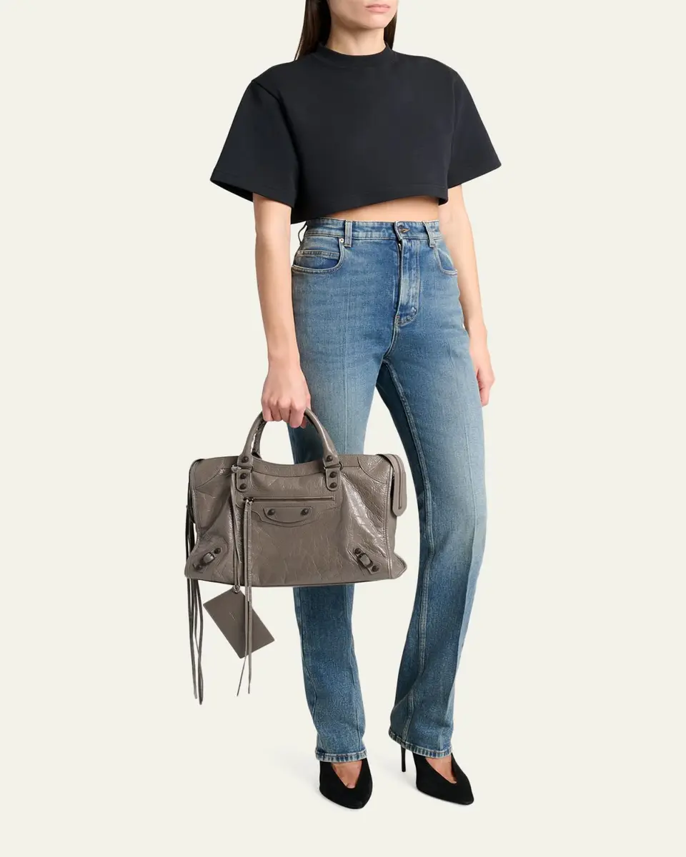Balenciaga Le City Lambskin Leather Tote Bag | Thumbnail 5 Balenciaga Le City Lambskin Leather Tote Bag | Thumbnail 5