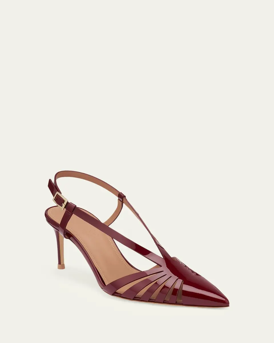 Malone Souliers Janette 70mm Patent Leather Slingback Pumps | Thumbnail 2 Malone Souliers Janette 70mm Patent Leather Slingback Pumps | Thumbnail 2