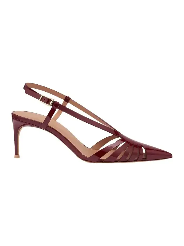 Janette 70mm Patent Leather Slingback Pumps